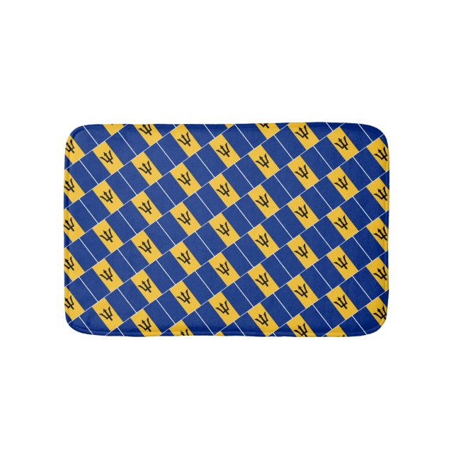 BARBADOS FLAG Patriotic Barbadian Bath Mat (Front)