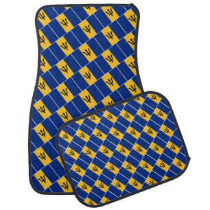 BARBADOS Flag Patriotic Car Floor Mat
