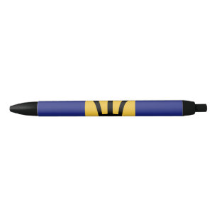Barbados flag pen