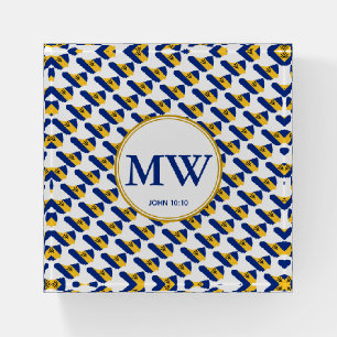 BARBADOS FLAG Personalized Monogram Scripture Paperweight