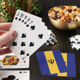 Barbados flag poker cards