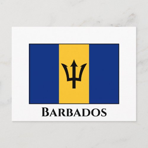 Barbados Flag Postcard