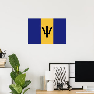 Barbados flag poster