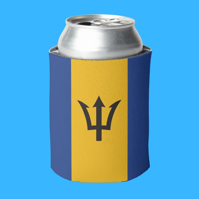 Barbados Flag Pride for Family Reunions Can Cooler (Bajan flag on can cooler takes up all printable space.)