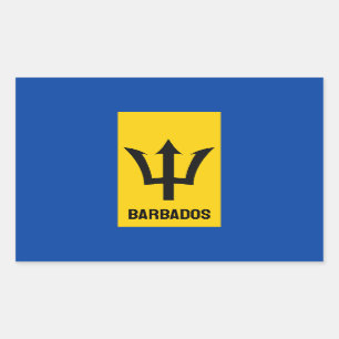 Barbados Flag Rectangular Sticker