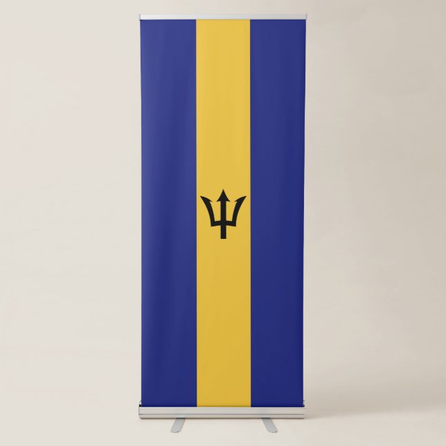 Barbados flag retractable banner (Front)