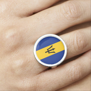 Barbados Flag Ring