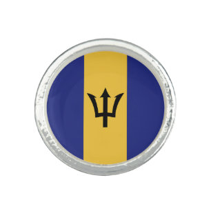 Barbados flag ring