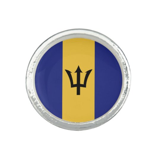 Barbados flag ring (Front)