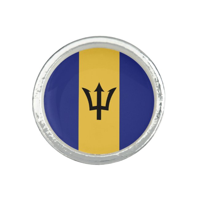 Barbados flag ring (Front)