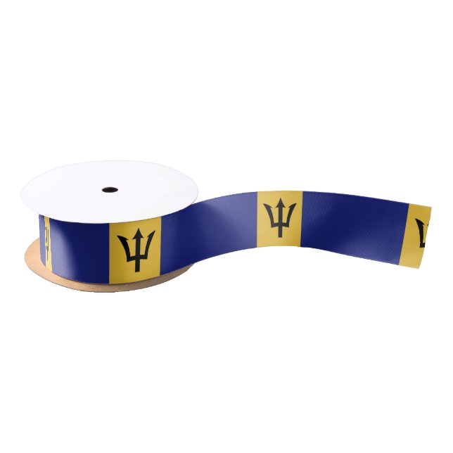 Barbados Flag Satin Ribbon (Spool)