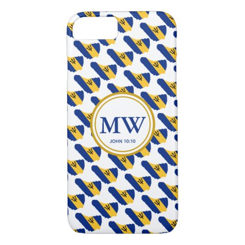 BARBADOS FLAG Scripture Monogram Samsung iPhone 87 Case