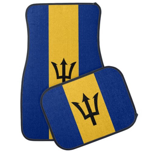 Barbados Flag Set of Car Mats