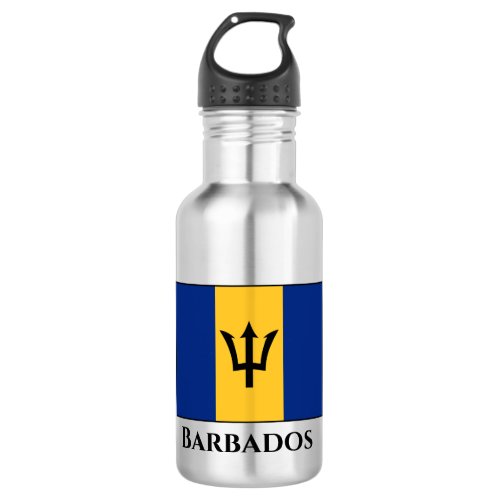 Barbados Flag Stainless Steel Water Bottle