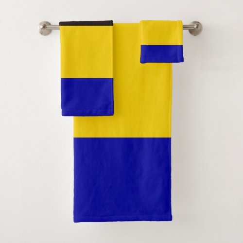 Barbados Flag Stripe Colors Bath Towel Set