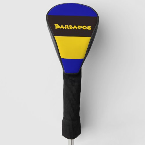 Barbados Flag Stripe Colors  Golf Head Cover