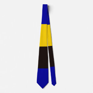 Barbados Flag Stripe Colors  Neck Tie
