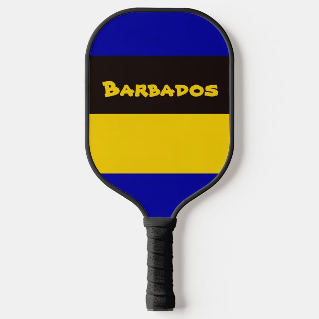 Barbados Flag Stripe Colors  Pickleball Paddle (Front)