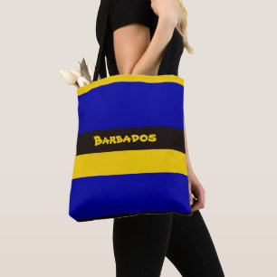 Barbados Flag Stripe Colors Tote Bag