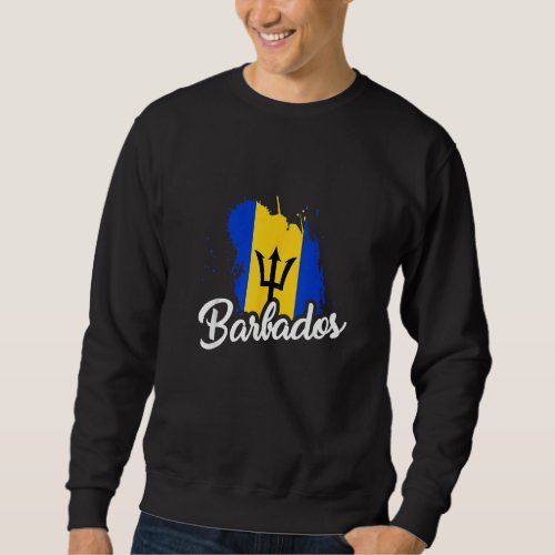 Barbados Flag Tbajan Proud Roots Love Heritage Cut Sweatshirt