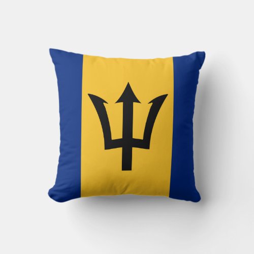 Barbados Flag Throw Pillow