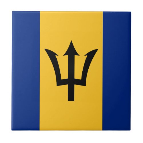 Barbados Flag Tile