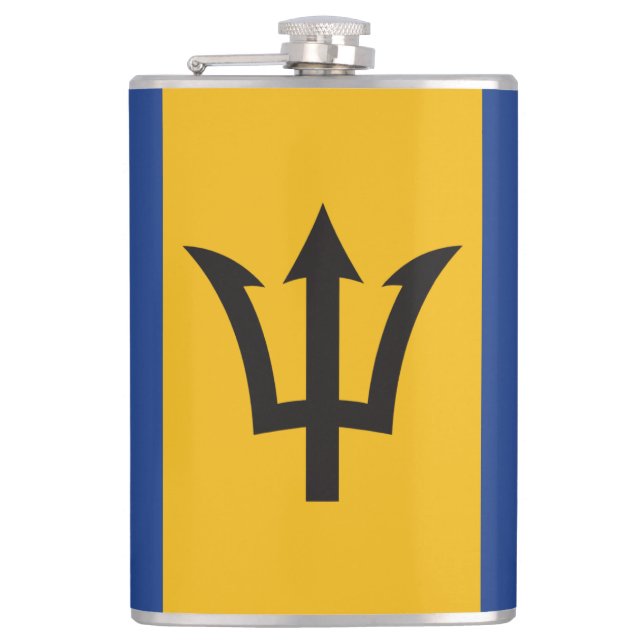 Barbados Flag Totally Large Flask (Front)