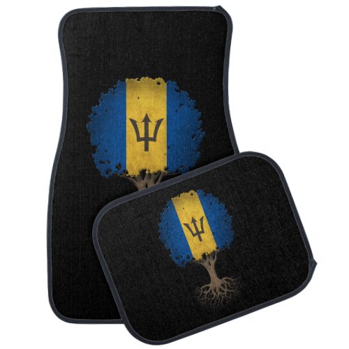 Barbados Flag Tree of Life Customizable Car Mat