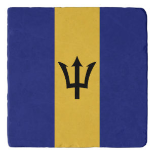 Barbados flag trivet