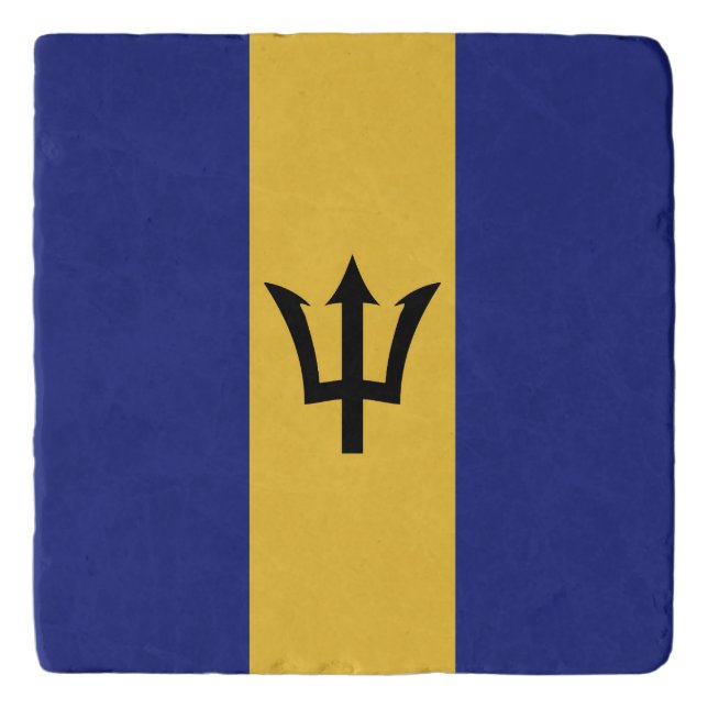 Barbados flag trivet (Front)