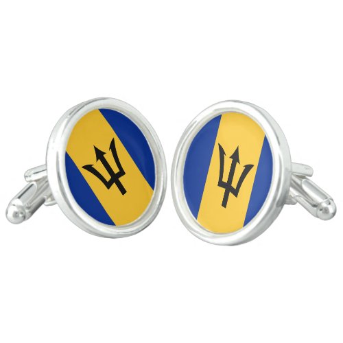 Barbados Flag Wedding Cufflinks