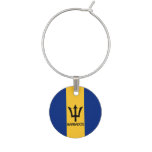 Barbados Flag Wine Charm Travel Charm