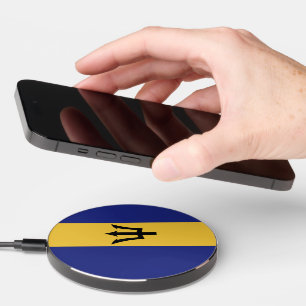 Barbados flag wireless charger 