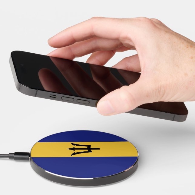 Barbados flag wireless charger  (Hand)
