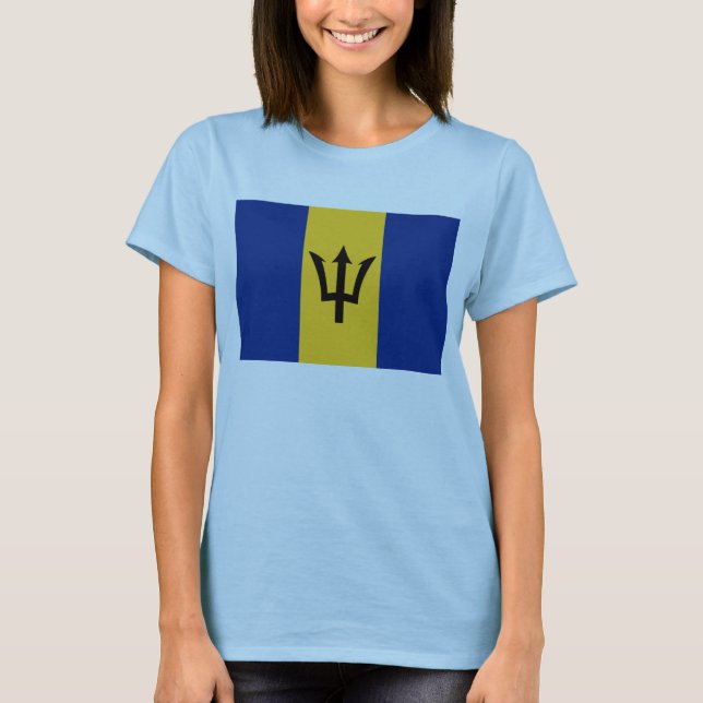 Barbados Flag x Map T-Shirt (Front)