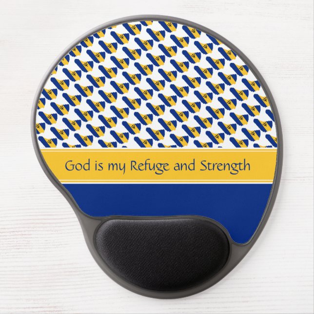 BARBADOS God Refuge Strength Christian Gel Mouse Pad (Front)