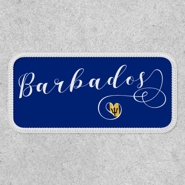 Barbados Heart Flag, Barbadian Patch (Front)