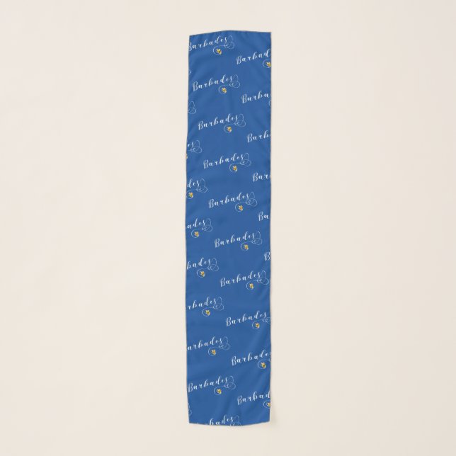 Barbados Heart Flag, Barbadian Scarf (Front)