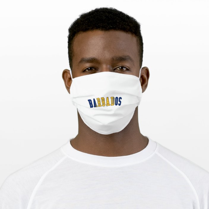 Barbados in National Flag Colors Cloth Face Mask
