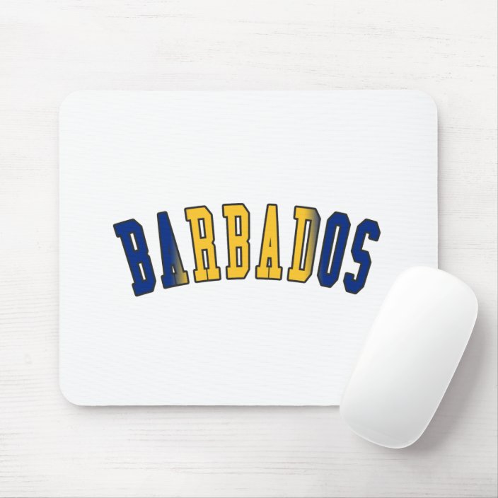 Barbados in National Flag Colors Mousepad