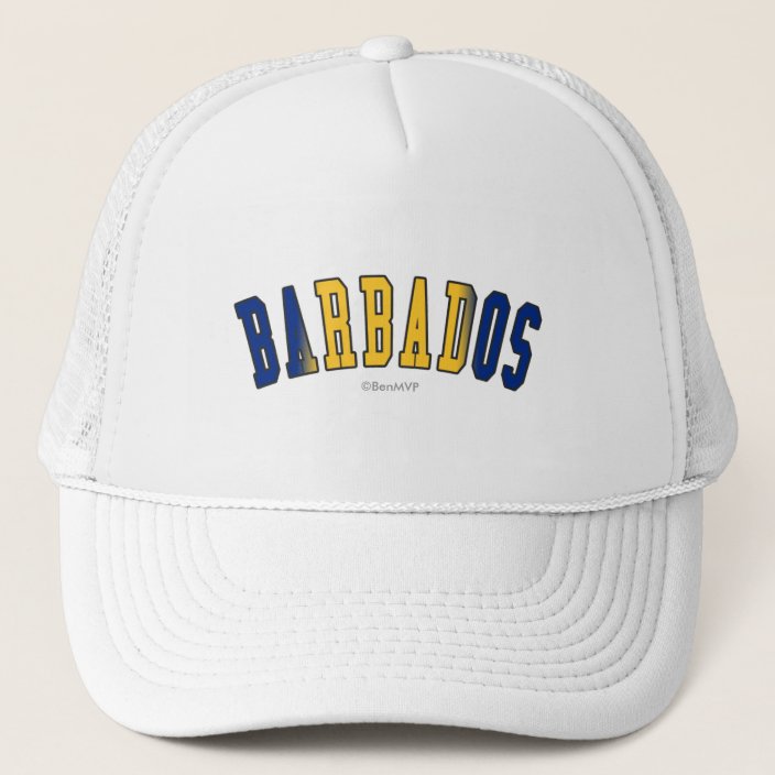 Barbados in National Flag Colors Trucker Hat
