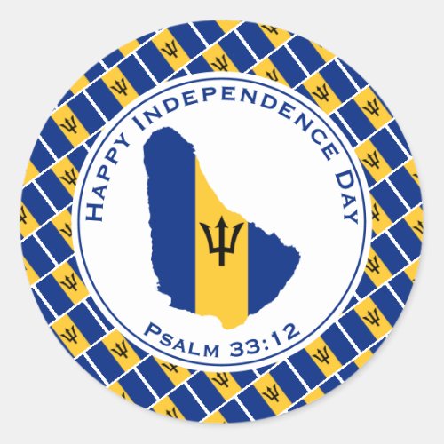 BARBADOS INDEPENDENCE Barbadian Flag Classic Round Sticker