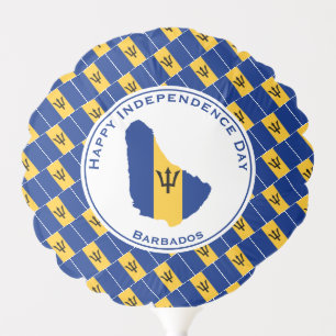 BARBADOS INDEPENDENCE Flag Map Patriotic Balloon