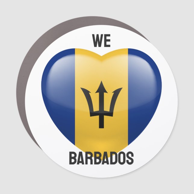 Barbados Love Car Magnet (Front)