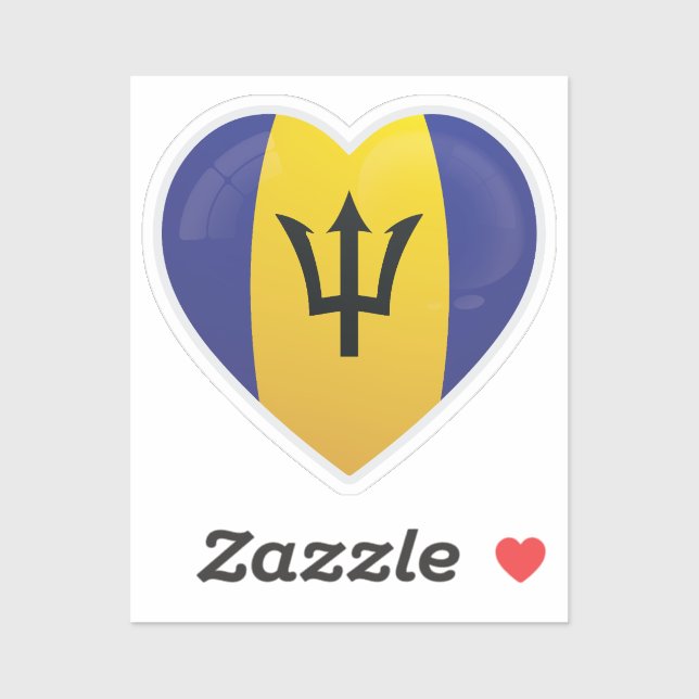 Barbados Love Flag Sticker (Sheet)