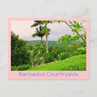 BARBADOS' LUSH GREEN HILLS POSTCARD
