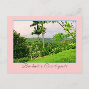 Barbados' Lush Green Hills Postcard by whatawonderfulworld at Zazzle