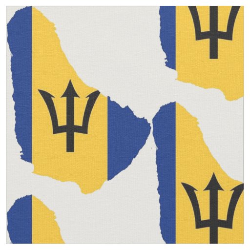 Barbados Map Fabric