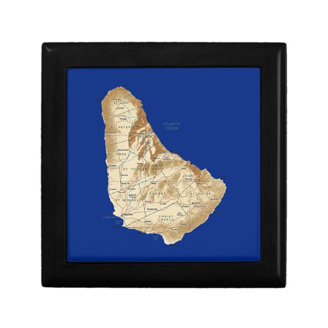 Barbados Map Gift Box (Front)