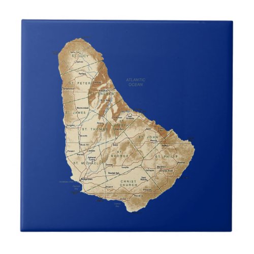 Barbados Map Tile